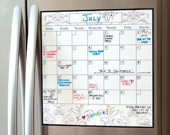 Magnetic Planner, Monthly Calendar, Dry Erase Calendar Planner