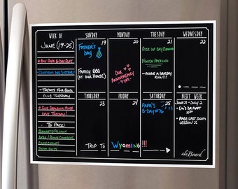 Weekly Planner, Fridge Magnet, Daily Planner || planner dry erase board calendar magnet wall decor command center