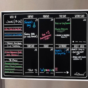 Large Fridge Calendar, Weekly Calendar, Fridge Magnet, Fridge Calendar, Command Center, Dry Erase Calendar