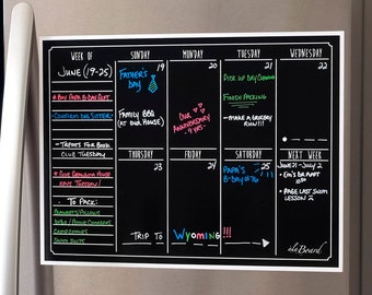 Large Fridge Calendar, Weekly Calendar, Fridge Magnet, Fridge Calendar, Command Center, Dry Erase Calendar
