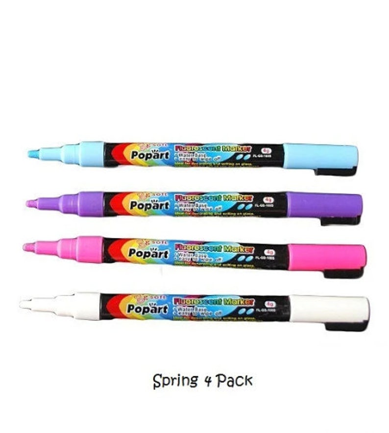 Chalk Markers Fluorescent Fine Tip 3mm Set of 8 image 7