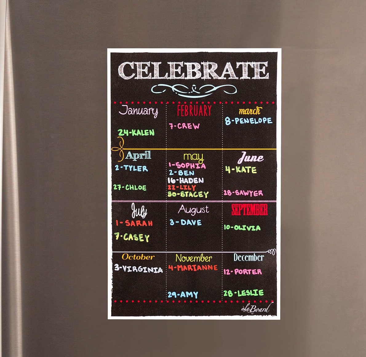 Class Birthdays Employee Birthdays Class Birthday Etsy Nederland