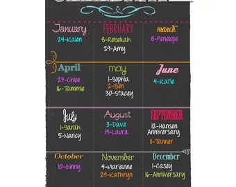 Peel and Stick Birthday Board, Birthday Board Decal