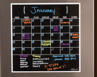 Dry Erase Calendar, Fridge Magnet, Perpetual Calendar, Magnetic Calendar, Command Center