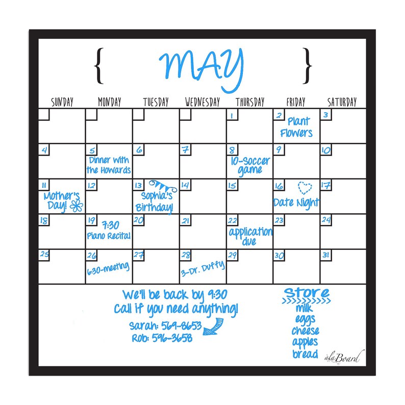 Fridge Calendars Refrigerator Calendars Calendars For Fridge Etsy