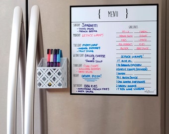 Dry Erase Menu, Meal Planner, Dinner Menu, Fridge Magnet