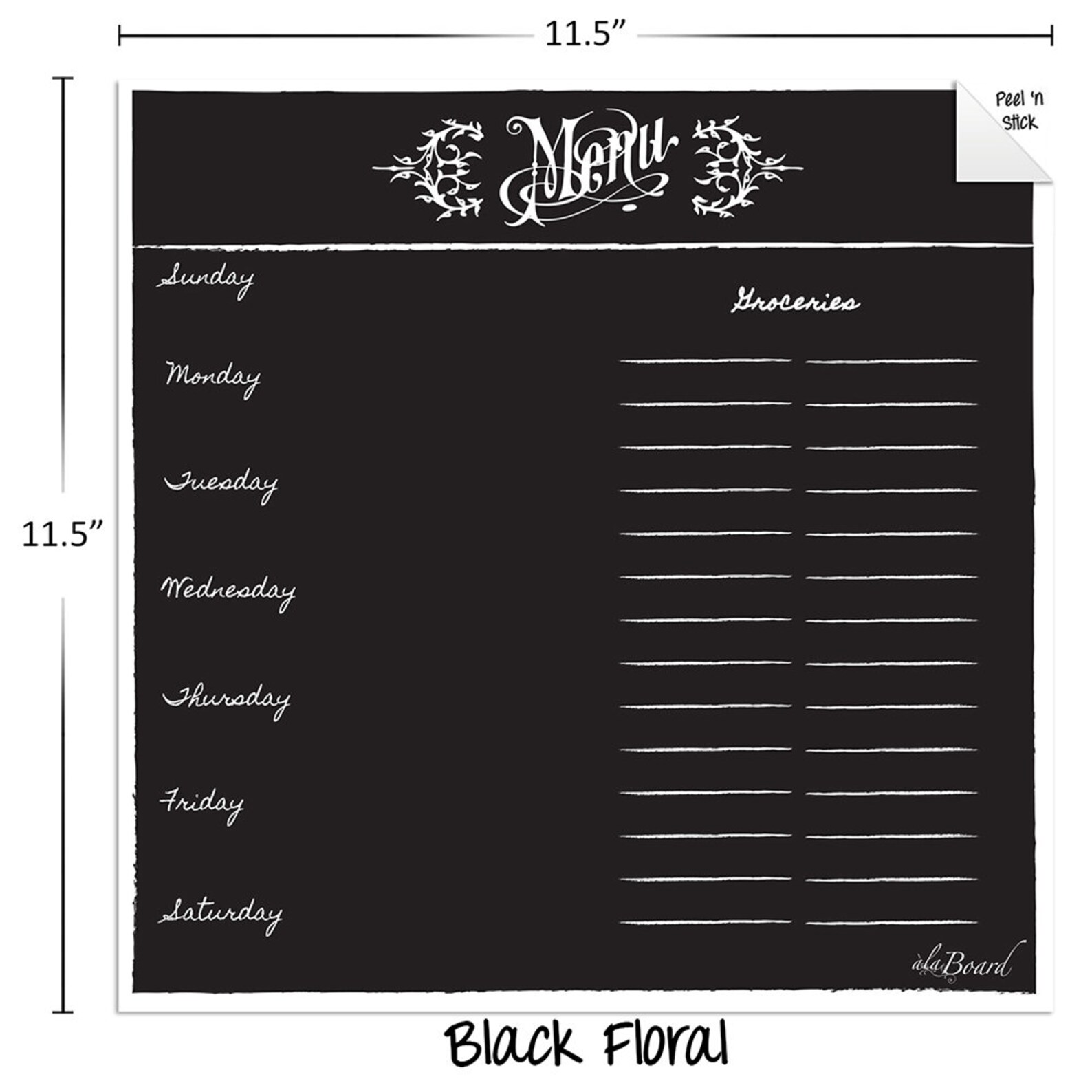 Dry Erase Weekly Menu Meal Planner Fridge Menu Kitchen Menu Etsy
