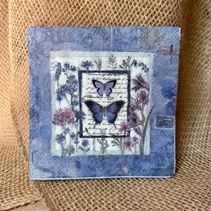 Butterflies and Flowers decoupage napkins,  floral design, crafting napkins, napkins for decoupage, paper crafts, junk journal