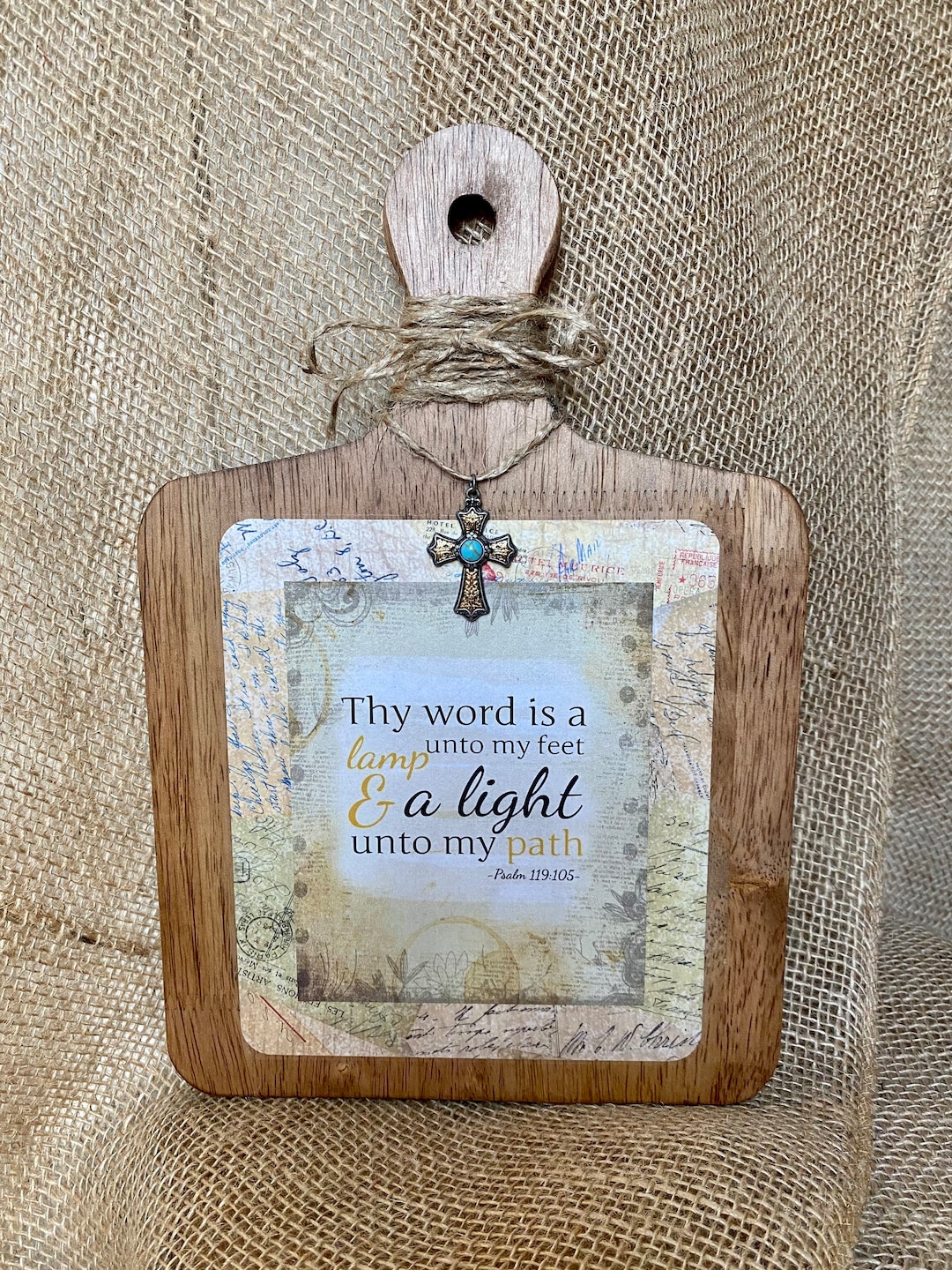 Cutting Board Decor, Decoupaged Bible Verse, Charcuterie Board, Kitchen