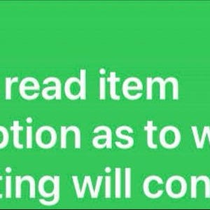 May include: A bright green rectangular sign with white text that reads: NOTE: Please read item description as to what this listing will consist of! The text is centered and occupies the majority of the green background area.