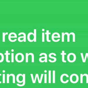 May include: A bright green rectangular graphic with white text that reads: NOTE: Please read item description as to what this listing will consist of! The text is aligned to the left and occupies the majority of the green background space.