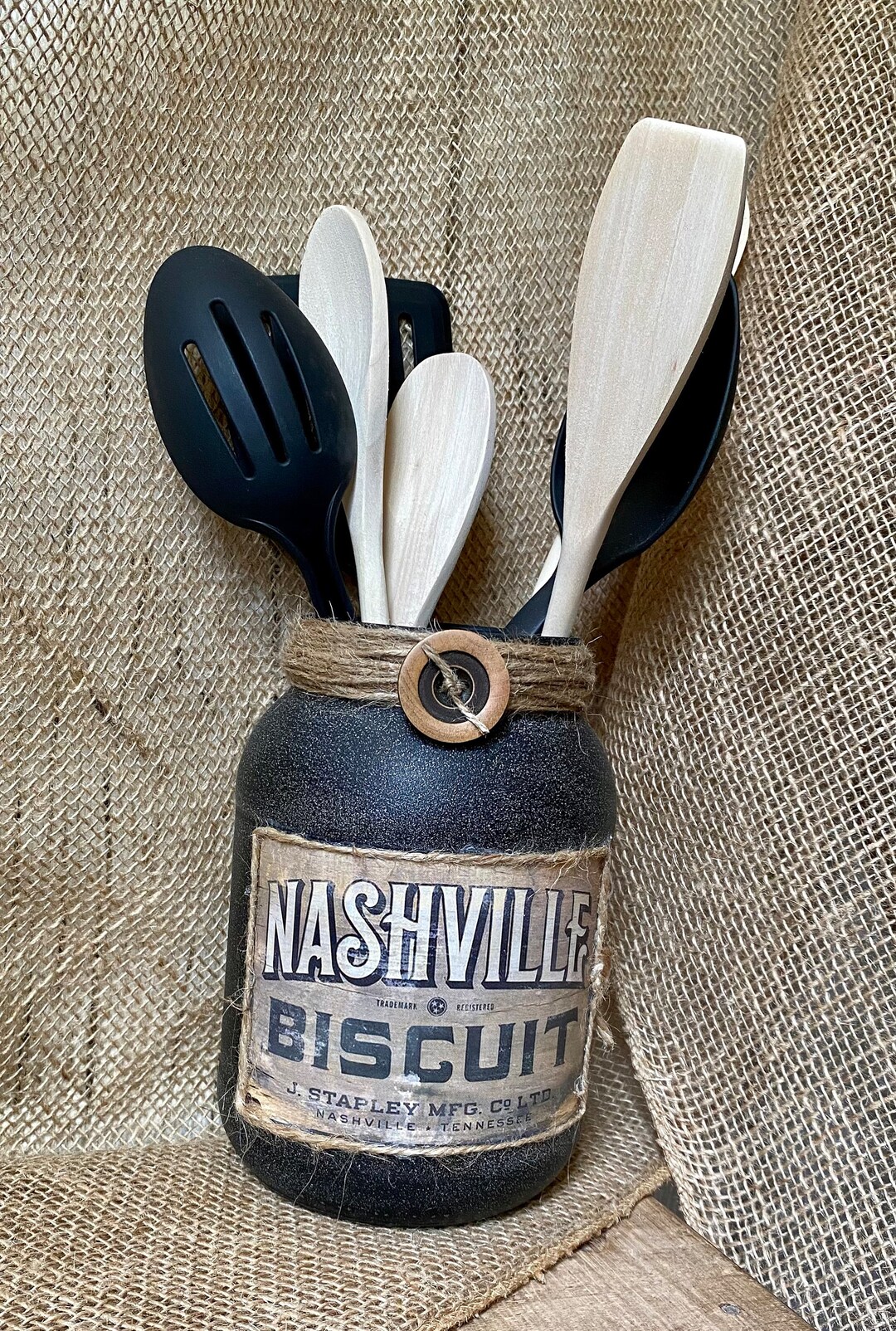 Kitchen Utensils Jar, Kitchen Jar for Spoons and Ladles, Kitchen