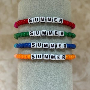 Summer themed seed bead bracelets
