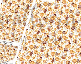 Polymer Clay Transfer Paper, Pumpkin Spice Coffee Image Transfer Sheet, Water Soluble Transfer Paper for Clay Earrings
