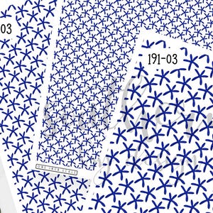 Polymer Clay Transfer Paper, Blue Coastal Starfish Image Transfer Sheet, Water Soluble Transfer Paper for Clay Earring, Beach Transfer Sheet