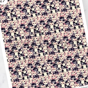 Polymer Clay Transfer Paper, Cat Image Transfer Sheet, Water Soluble Transfer Paper for Clay Earrings