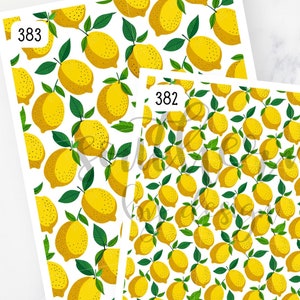 Polymer Clay Transfer Paper, Yellow Lemon Fruit Image Transfer Sheet, Water Soluble Transfer Paper for Clay Earrings