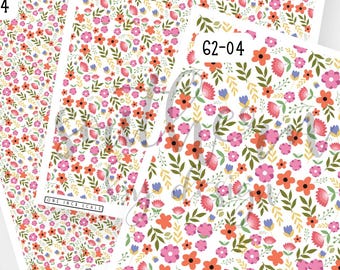 Floral Image Transfer Sheet for Clay Earrings, Water Soluble Polymer Clay Supplies