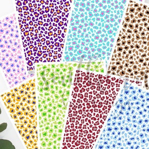 Polymer Clay Transfer Paper, Colorful Cheetah Print Transfer Sheet, Water Soluble Transfer Paper for Clay Earrings, Bright Leopard Print