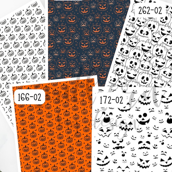 Polymer Clay Transfer Paper, Halloween Jack-o-lantern Pumpkin Clay Image Transfer Sheet, Water Soluble Transfer Paper for Clay Earrings