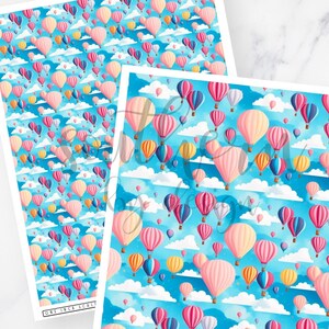 Polymer Clay Transfer Paper, Hot Air Balloon Image Transfer Sheet, Water Soluble Transfer Paper for Clay Earrings