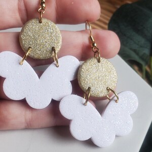 Angel Clay Earrings, Polymer Clay Earrings, Angel Earrings, Christmas Clay Earrings