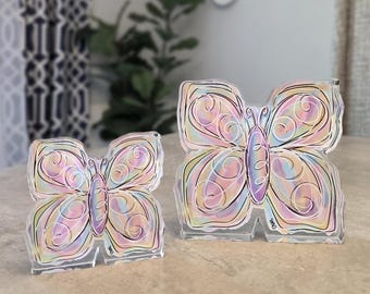 Butterfly Fine Art Acrylic Shelf Sitter, Gift and Home Decor