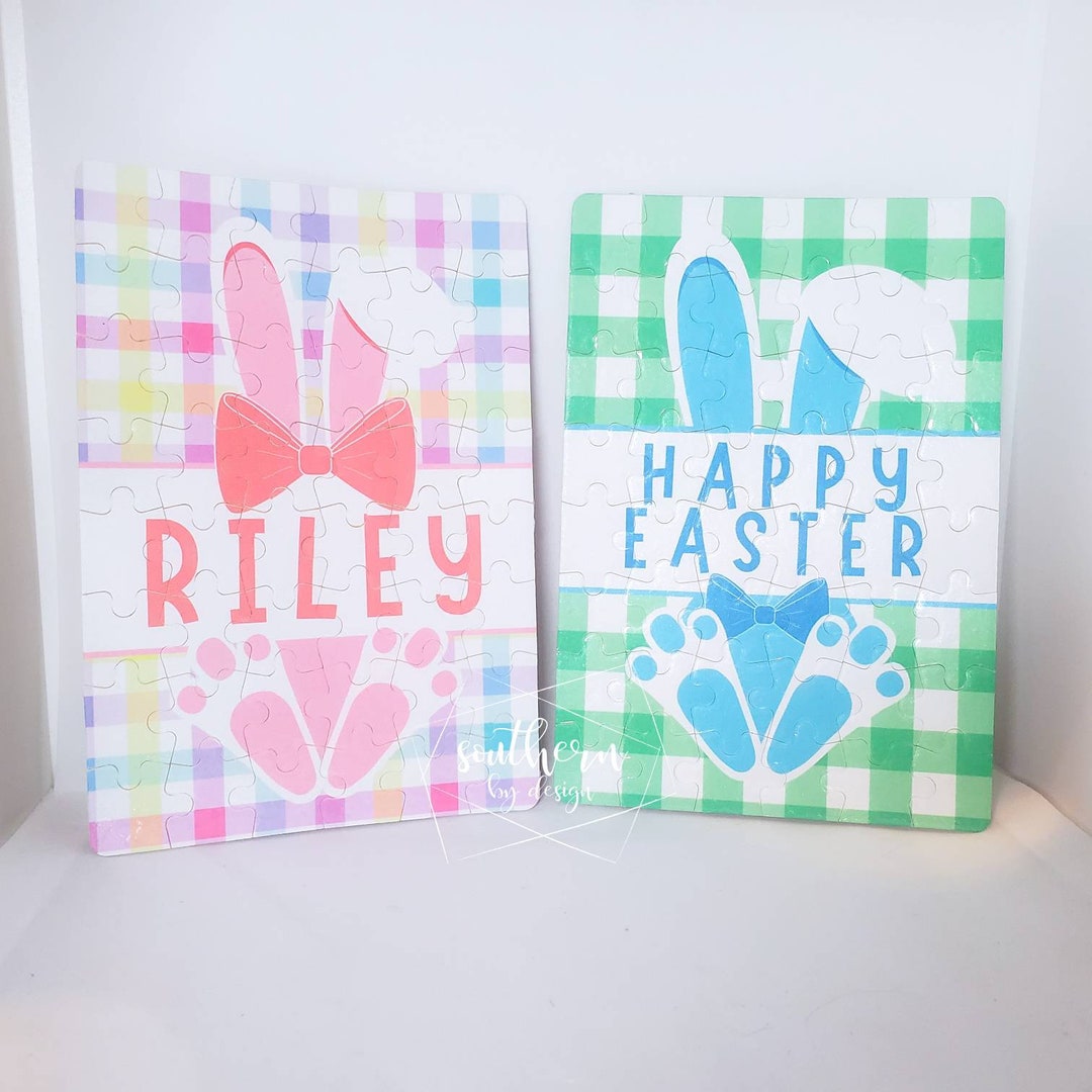 Personalized Easter Puzzle With Name Personalized Kids Etsy