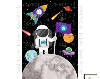 Space Astronaut Digital File Design - Digital Download - Space Sublimation Design - Kids Sublimation File, Kids Puzzle