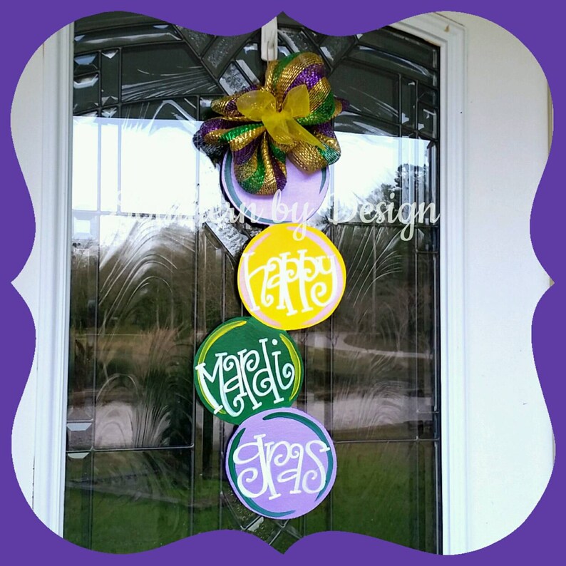 mardi gras boot door hanger