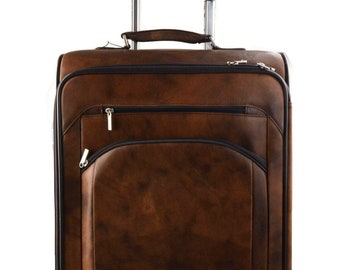 leather cabin suitcase