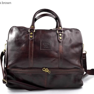 Travel bag leather duffle bag leather duffel bag leather travel for men bag brown leather weekender bag overnight bag luggage bag gym bag