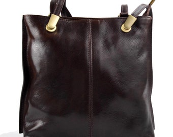 Sac à dos femme brun jaune sac d'èpaule sac à main en cuir sacoche besace bandoulière petrol rouge brun noir made in Italy