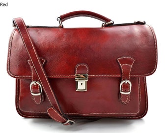 Briefcase leather office bag backpack shoulder bag conference bag mens business bag leather bag red leather briefcase women briefcase