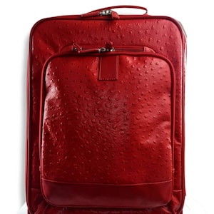 Leder reisekoffer troller rot leder  reisetasche manner damen mit griff leder tasche reise tasche sporttasche mit 4 rollen pilot tasche