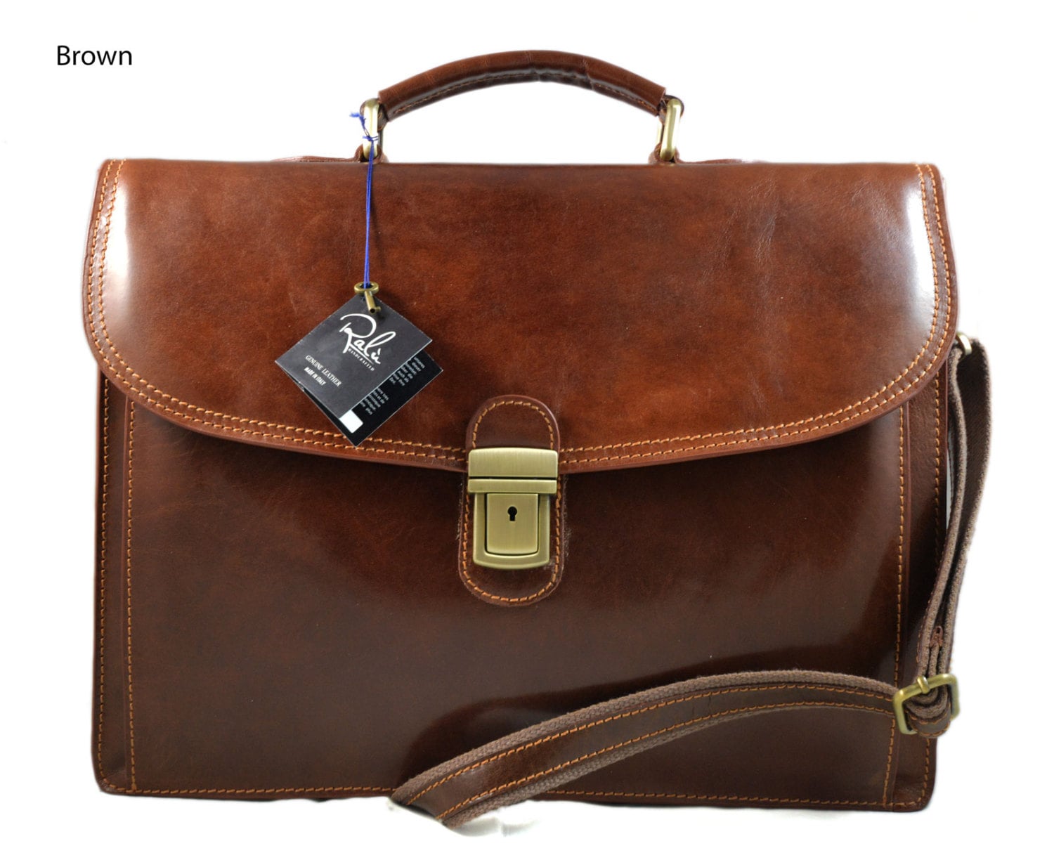 Leather Briefcase Office Bag Men Women Bag Business Leather Etsy