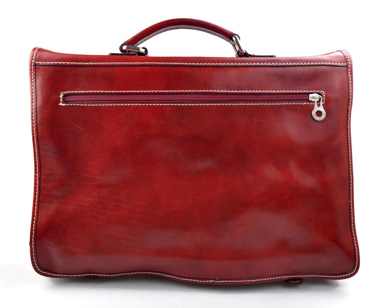 Leather red shoulder bag messenger bag ladies mens handbag leatherbag satchel carry on crossbody business executive bag