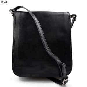 Bolso de cuero bandolera de piel cartero negro de hombre de mujer de cuero bolso de piel bolso de espalda bolso de piel messenger