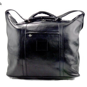 Borsone uomo donna borsa viaggio con manici e tracolla vera pelle nero borsone viaggio borsone sport borsone da viaggio in pelle
