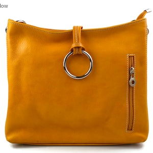 Leather women handbag shoulder bag women purse luxury bag yellow women handbag leather tote bag made in Italy women handbag leather satchel