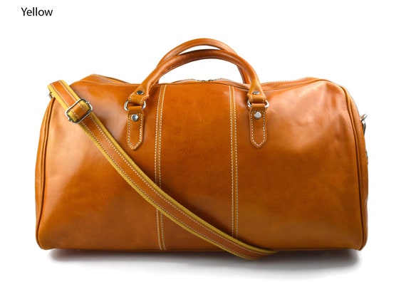 Bolsa de viaje piel mujer hombre maleta viaje bolsa equipaje cuero