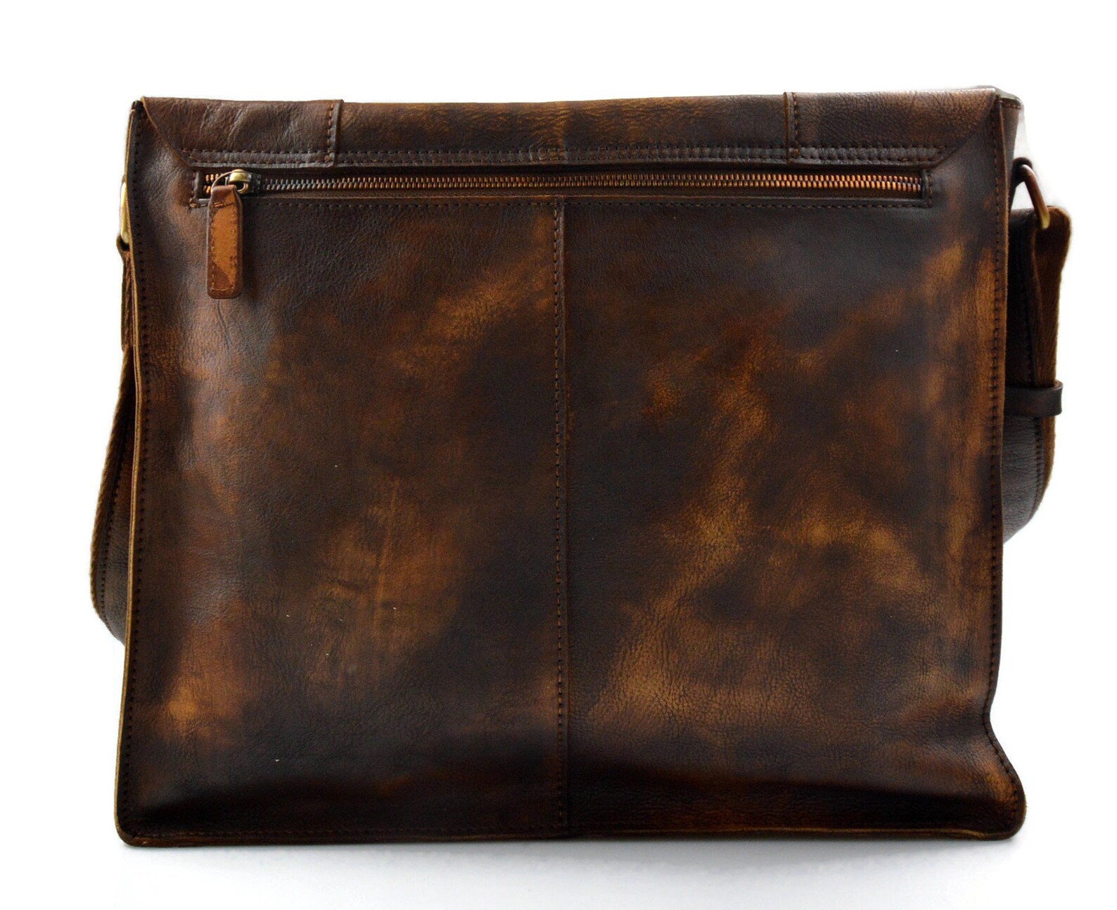 Brown Leather Shoulder Bag Leather Retro Satchel Mens Women Etsy