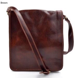Bolso de cuero bandolera hombre mujer cartero de cuero marron negro bolso de piel messenger bolso de espalda bandolera de piel genuina