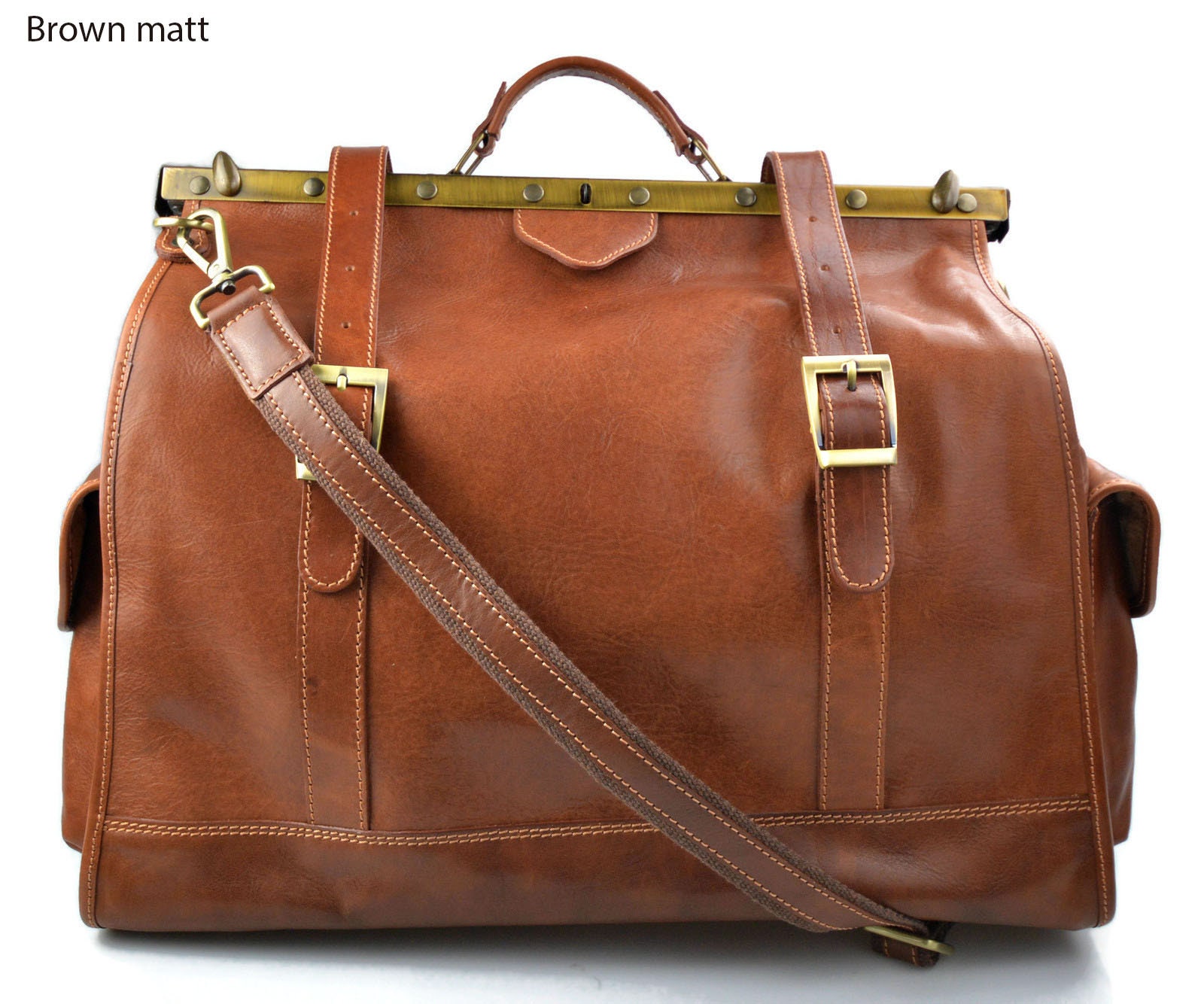 Leather doctor bag mens travel bag womens cabin luggage bag Etsy