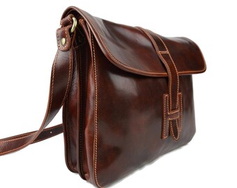 Leather hobo bag mens satchel messenger bag shoulder bag crossbody bag brown red ladies leather bag crossbody bag made in Italy