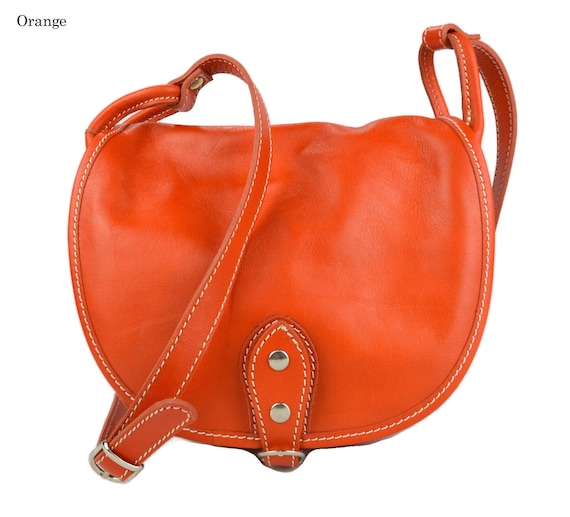 Women Handbag Leather Bag Clutch Hobo Bag Shoulder Bag Orange Small Crossbody Bag Made in Italy Genuine Leather Etsy Canada