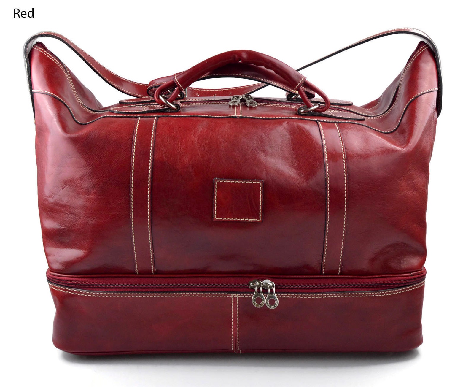 Leather duffle bag leather luggage genuine leather shoulder Etsy