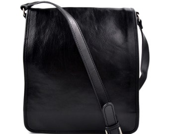 Tracolla pelle uomo donna borsa pelle borsello uomo donna postino messenger nero borsa a spalla a tracolla made in Italy