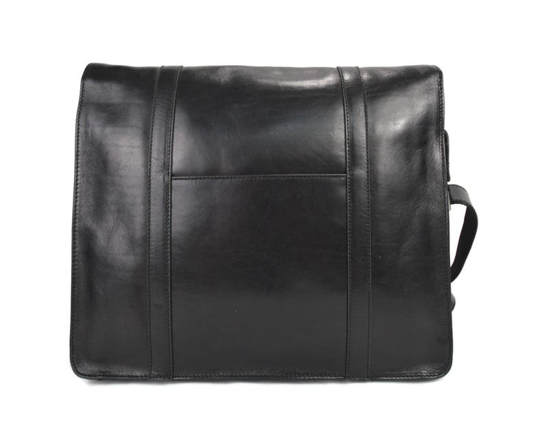 Mens Leather Messenger Bag Black Shoulder Bag Genuine Leather Etsy