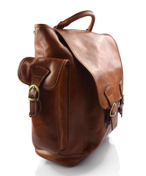 Mochila de piel marrón oscuro mochila piel mochila hombre mujer mochila de  viaje mochila de cuero mochila sport bolso de espalda piel -  México